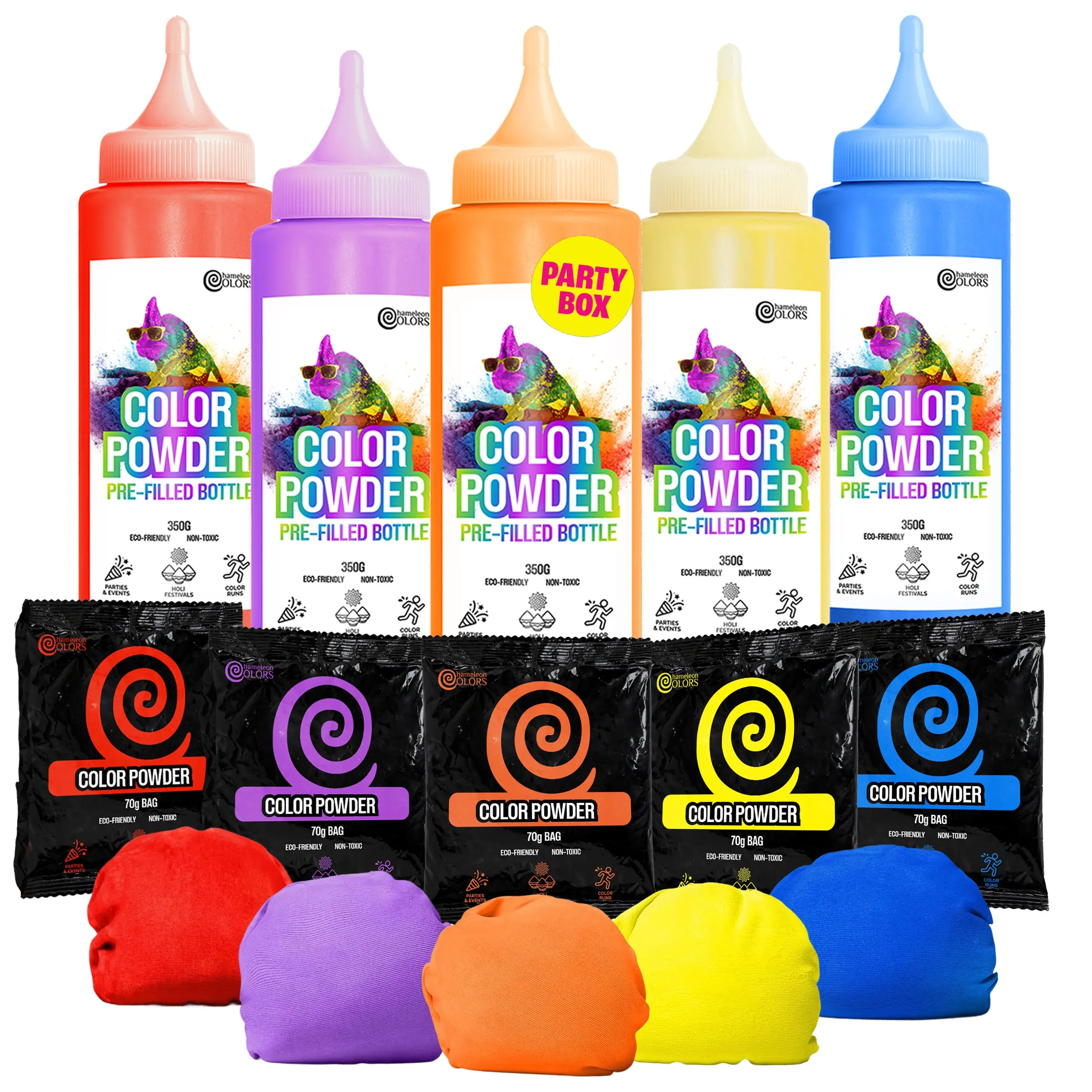 Holi Color Powder Party Box | 35-Piece Set