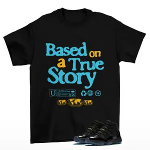All Cap Sneaker Shirt Black to Match Jordan 11 Gamma