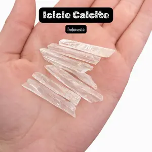 ONE Icicle Calcite Specimen - Indonesia - Natural "Singing" Calcite