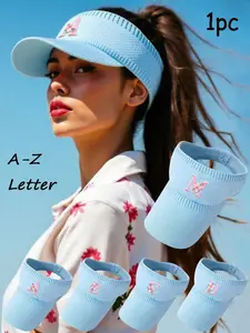 Stretchy Lightweight Knit Visor For Men Women Running Fitness Yoga Sweat-Absorbent Breathable Sports Sun Hat