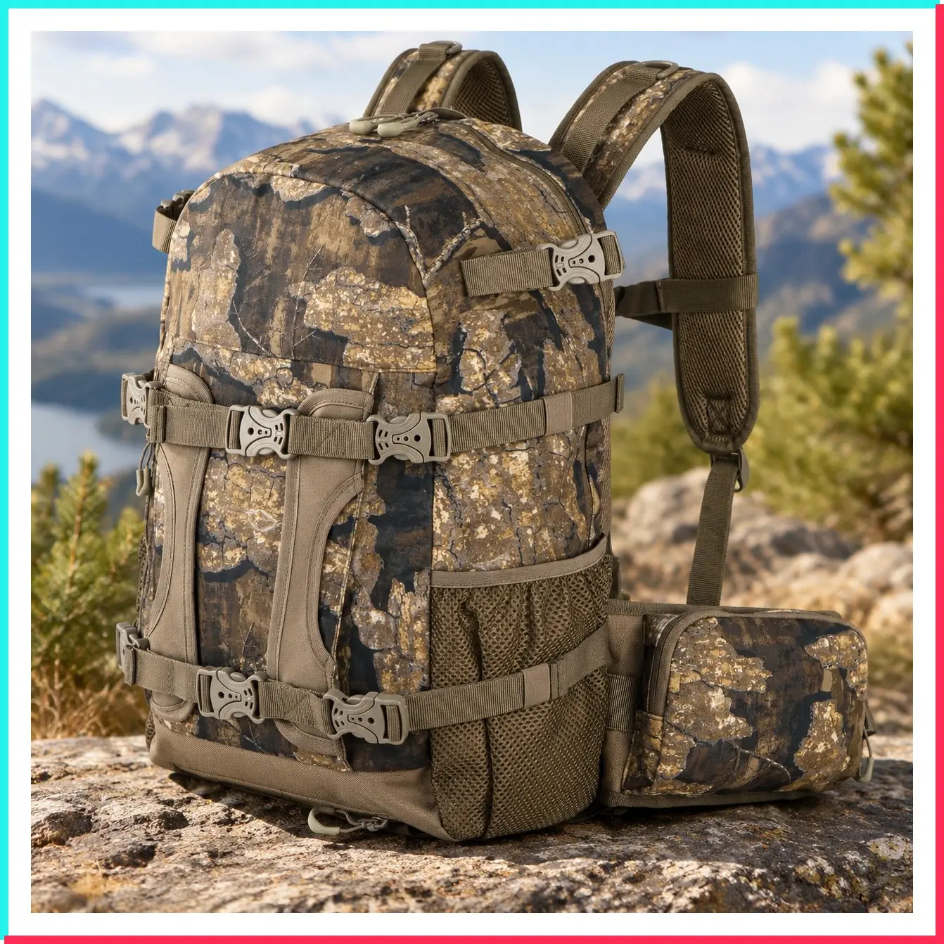 Hunting Backpack for Men Silent Fabric Rifle Bow Carry System Gear