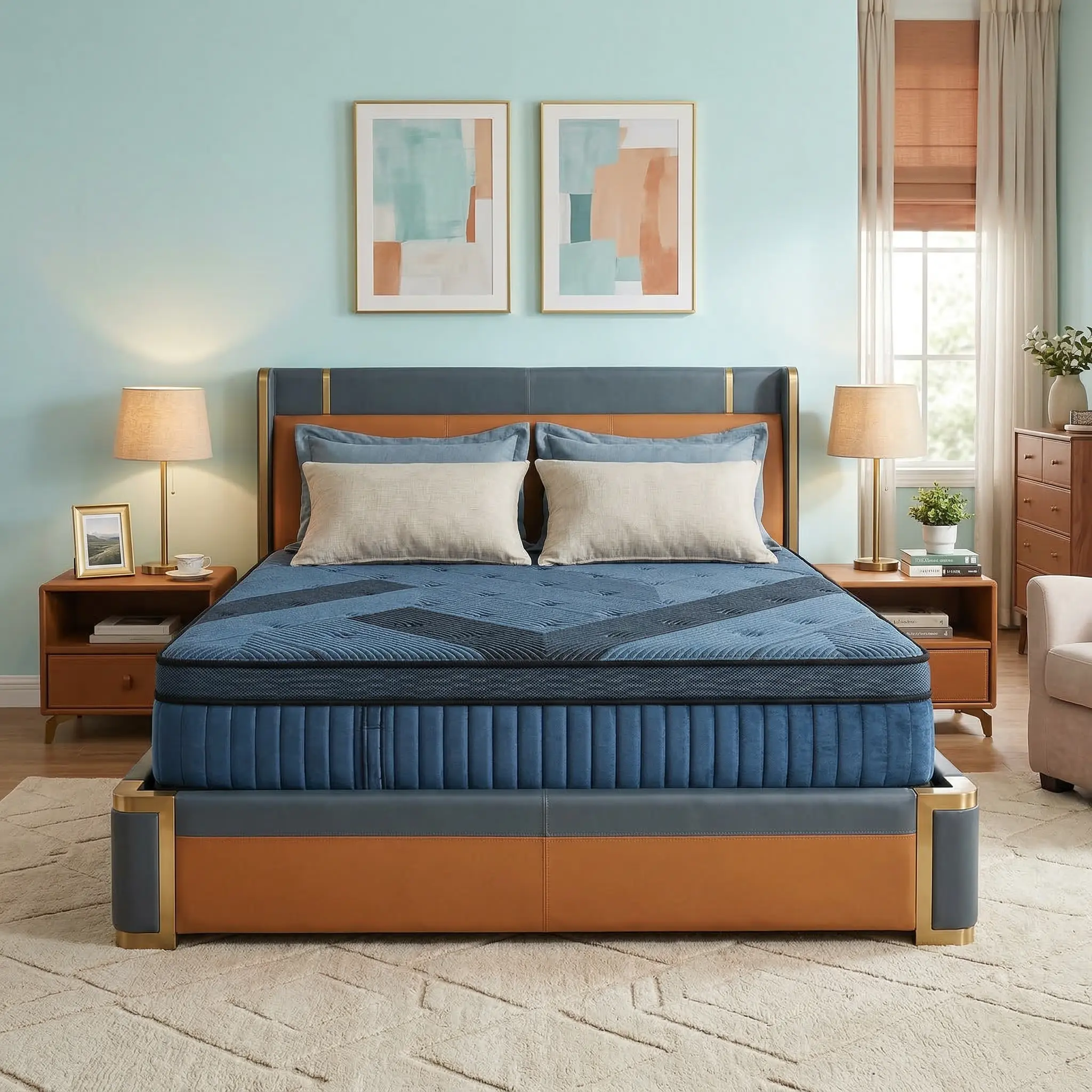 King Size Mattress 14 Inch | King Mattresses in a Box Hybrid | Medium Plush Feel Memory Foam and Individual Pocket Springs | Fiberglass Free Bed Matress | Breathable | CertiPUR-US | Upgrade