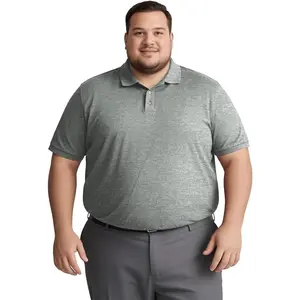 Big and Tall Polo Shirts for Men Short Sleeve Casual Cotton Mens Golf Shirt Classic Button Down Sport Work Shirts