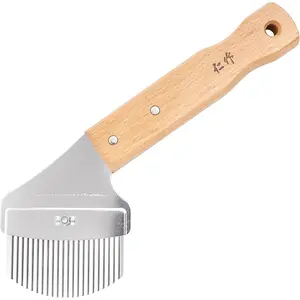 NJP2515 Zassou Burush Pro S Sidewalk Weeder  Stainless Steel 3.25-Inch , 6.5-Inch  Polished Handle