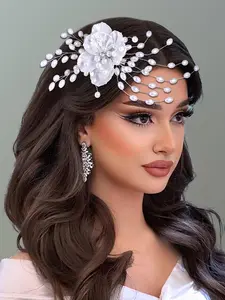 Elegant Rhinestone Decorated Hair Clip, Exquisite Trendy Bridal Headwear, Fashionable Hair Accessories for Wedding Party Decor