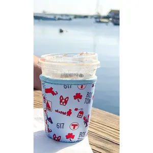 Light Blue Boston Cup Sleeve