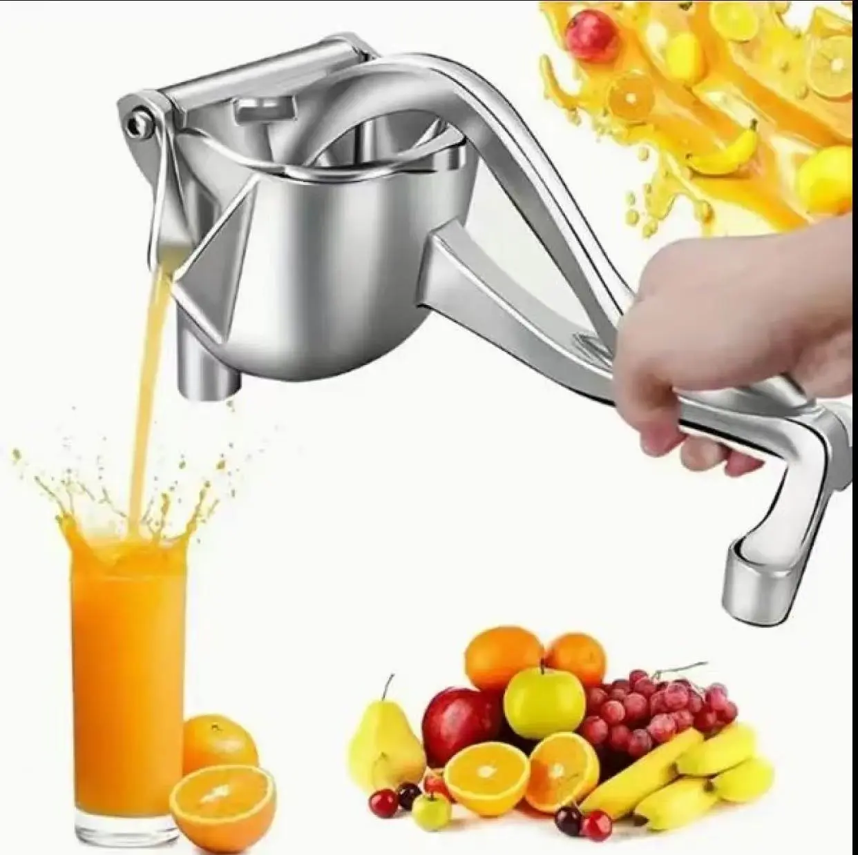 Hand Juicer Squeezer Aluminum Manual Press Juicer with Ergonomic Grip for Efficient Juice Extraction of Pomegranates Citrus& More Durable Compact Easy to Use & Clean Manual Citrus Juicer Detachable for Kitchen Utensils