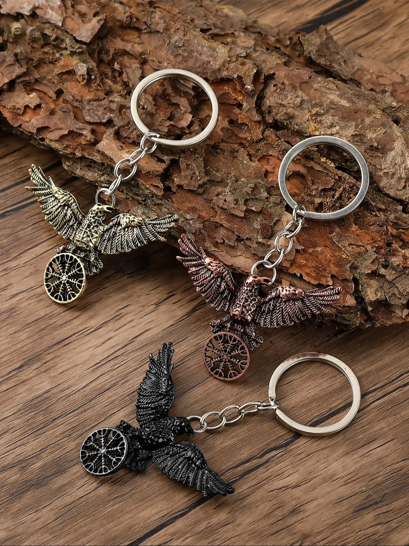Vintage Viking Eagle Pendant Keychain, Hip Hop Norway Style Party Accessory, Valentine's Day Mother's Day Father's Day Birthday Gift