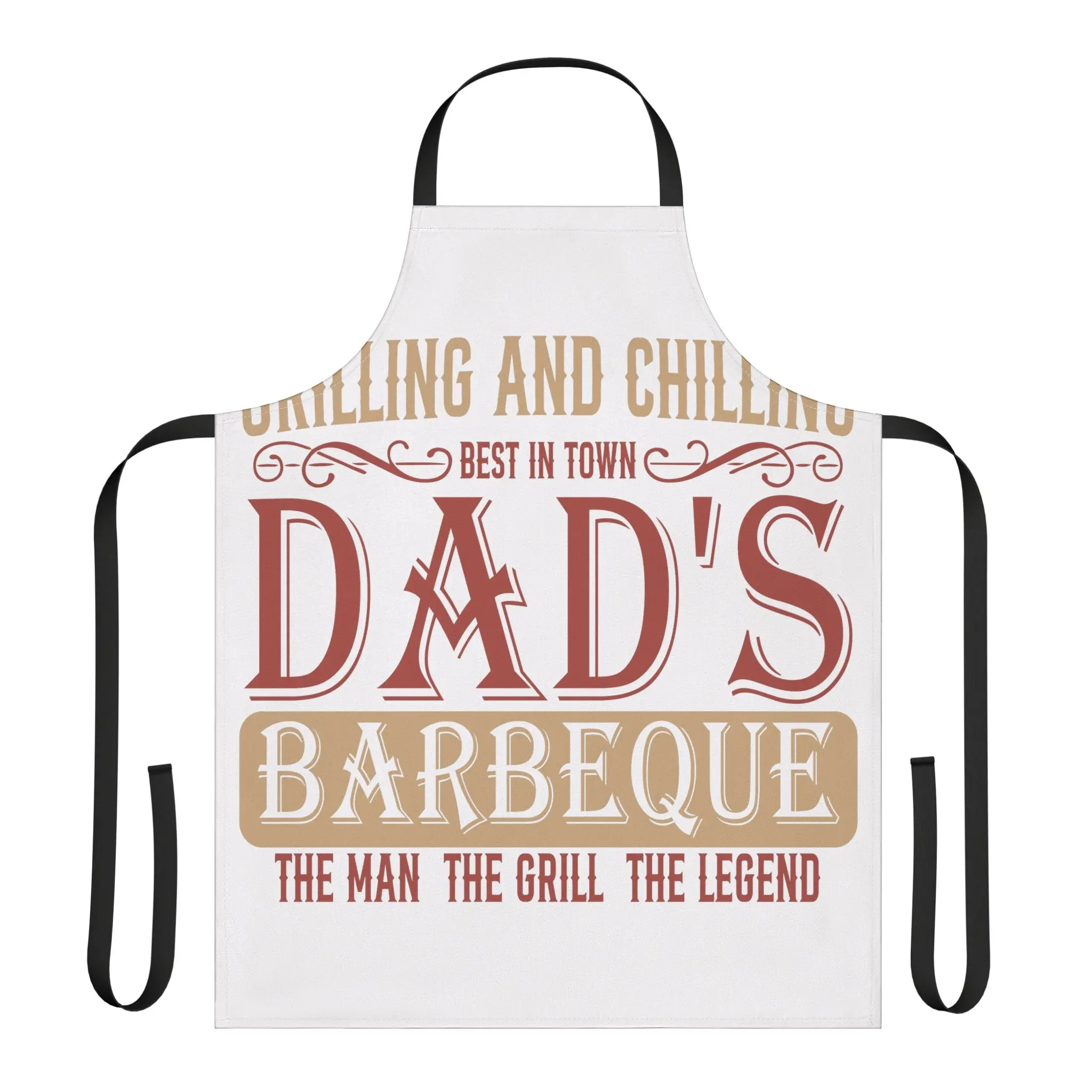 Dad's Barbeque Apron — "The Man The Grill The Legend" BBQ Gift for Father’s Day