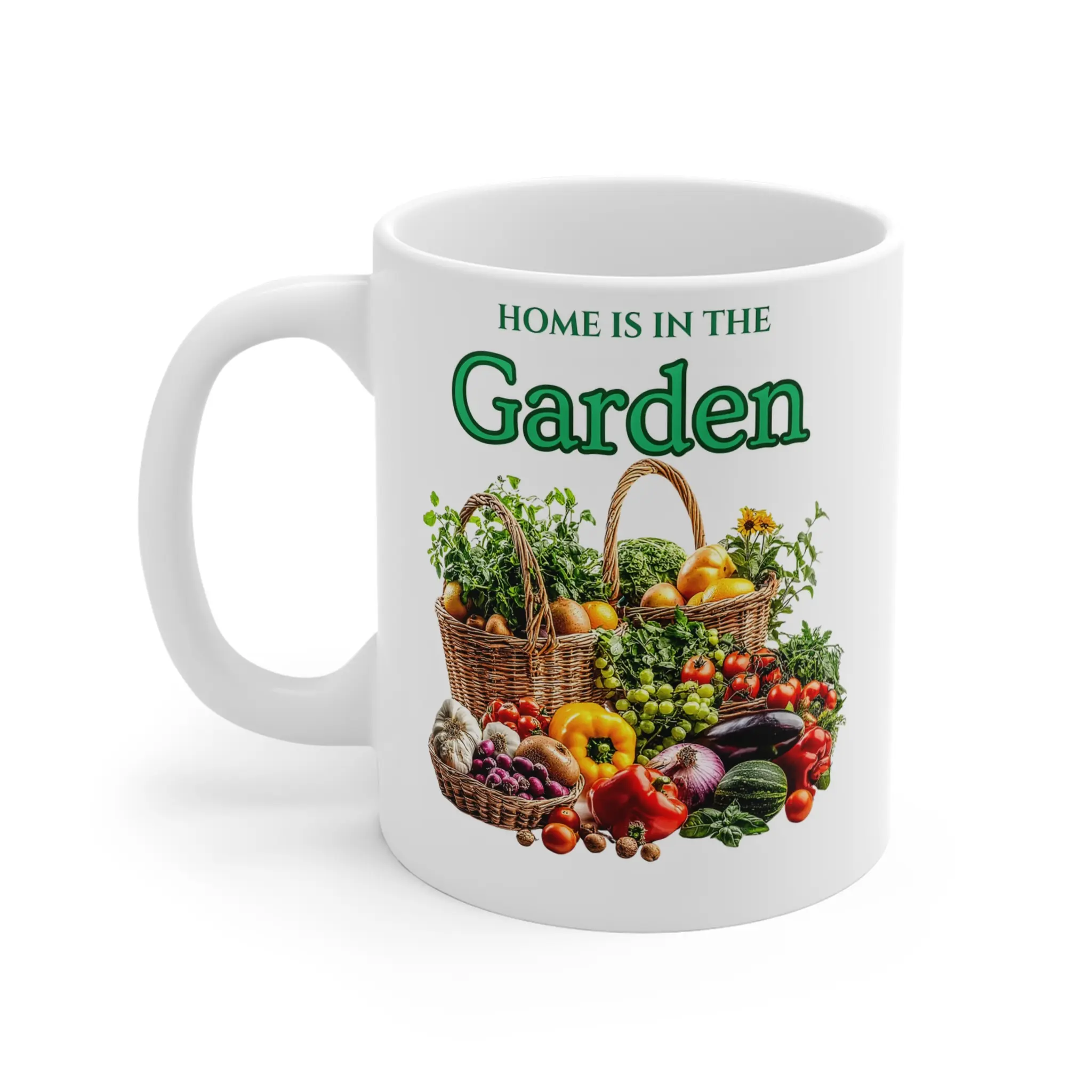 Garden Mug, Floral Coffee Cup for Nature Lovers, Gardening Gift, Home Sweet Home, Botanical Tea Mug, Plant Lover Gift, Outdoor Enthusiast