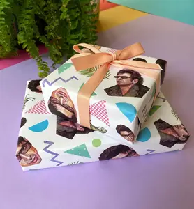 Retro 90s Movie Wrapping Paper, Film Gift Wrap, Funny Wrapping Paper Rolls