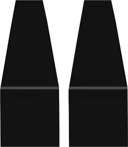 HGHDBT Satin Black Table Runner - 12X108Inch 2 Pack Table Runners for Rectangle