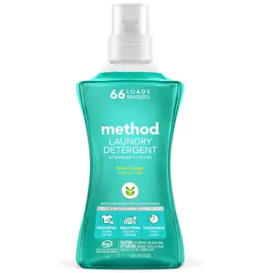 Method Liquid Laundry Detergent; Beach Sage Scent, Plant-Based Stain Remover; ; 66 Loads per 53.5 oz Bottle; (Pack of 1)