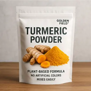 Golden Field Turmeric Powder 6.35oz Plant-Based Formula No Artificial Colors Mixes Easily