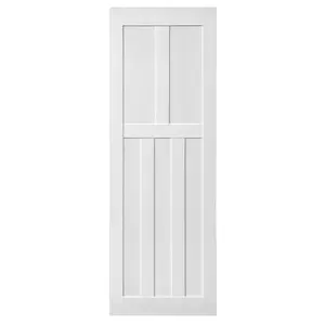 Hardware CRAZY ELF 28" x 84" Five Panel Real Primed Door Slab, DIY Panel Door, Modern Interior Barn Door, Moisture-proof, Anti-deformation, Pre-Drilled Ready to Assemble, Suitable for Pre-hung and Barn Door