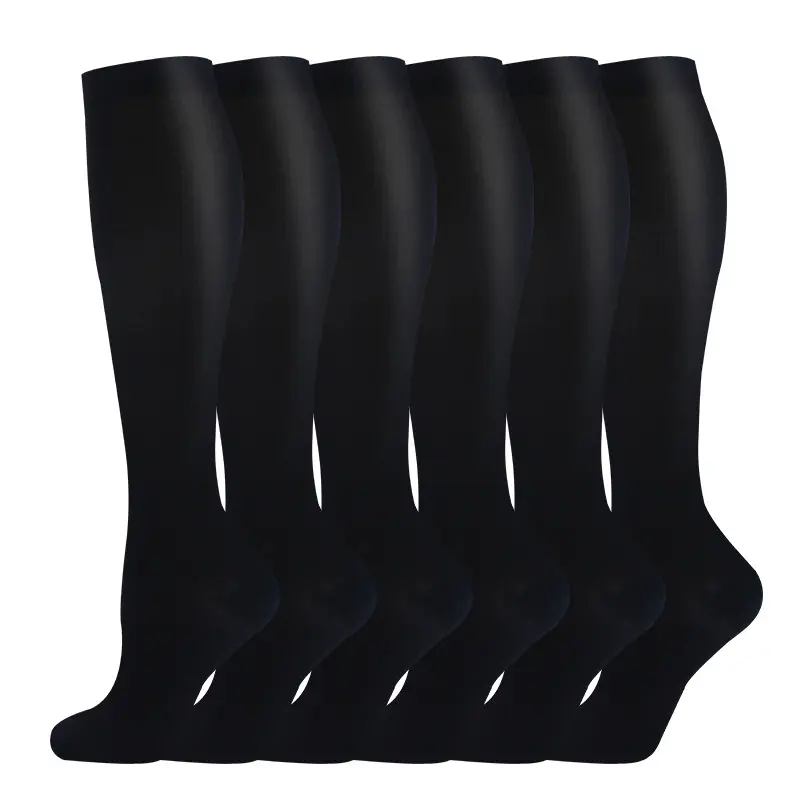 MhzyCaus  women 6 Pairs Compression Socks for Men & Women Breathable Quick-Dry Anti-Odor Calf Support for Running Hiking Gym Yoga All-Day Comfort Stylish Durable over-the-knee compression sock