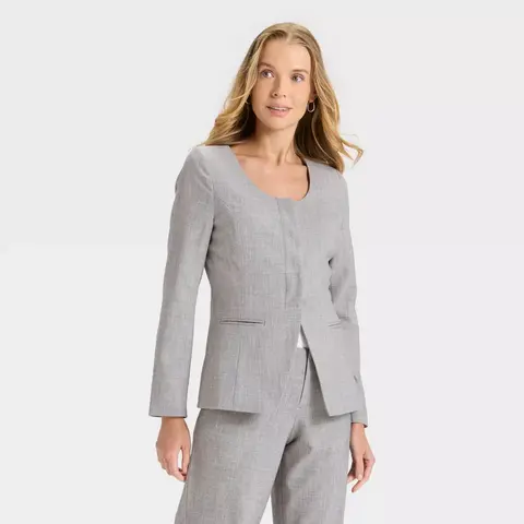 Women's Collarless Blazer - A New Day