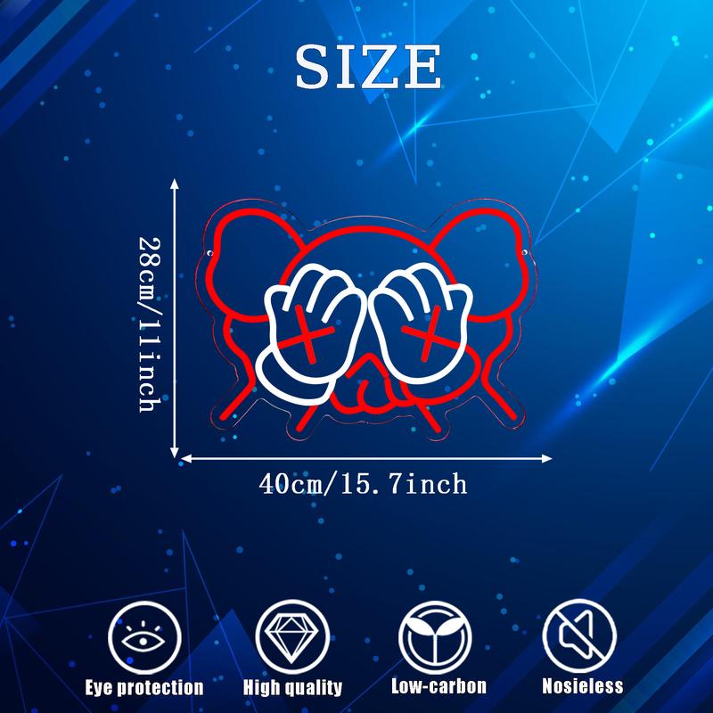 Kaws Led Neon Sign,Anime Neon Sign,Game Room Neon Sign,Custom Neon Sign,Retro Led Neon,Handmade Gift,Birthday Gifts