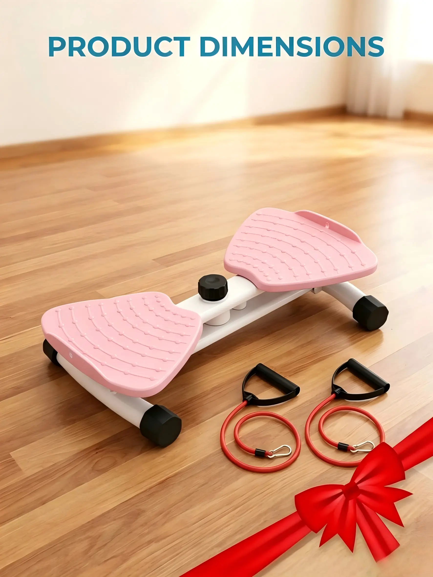 Adjustable Waist Twister with Exercise Bands – Low-Impact Full-Body Workout for Daily Movement exercise bands resistance bands non-slip base textured foot plates foot Portable Twisting  Trainer Twist and Core Ab Machine, Ab Workout, Exercise Equipment