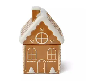 Target Bullseye's Christmas 2025 Ceramic Gingerbread House Cookie Jar (NEW)