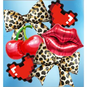 Cheetah Balloons Lip Cherry Balloon Bettye Birthday Party Decorations Boop Leopard Theme Party Cheetah Print Birthday Decorations Jersey Shore Party Decor Wild Wild Wife Bachelorette Decor