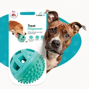 ReThink Pet Treat Dispenser Ball, Beef Flavored Dog Toy To Keep Them Engaged
