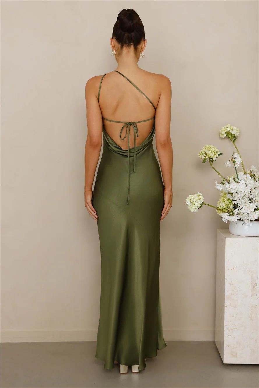 Long Backless Lace Up Slim Fit Women's Dress