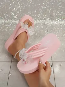 Trendy Thick Sole Sandals, Soft Comfortable Heightening Slippers, Women's Outdoor Beach Shoes, Stylish Summer Footwear