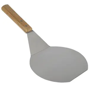 Extra-Large Stainless Steel Wide Spatula Turner Strong Wooden Handle - Dishwasher Safe Kitchen Utensil - Heavy Duty Oversized Metal Lifter Grilling, Cooking, Baking Cake & Cookies pancake spatula