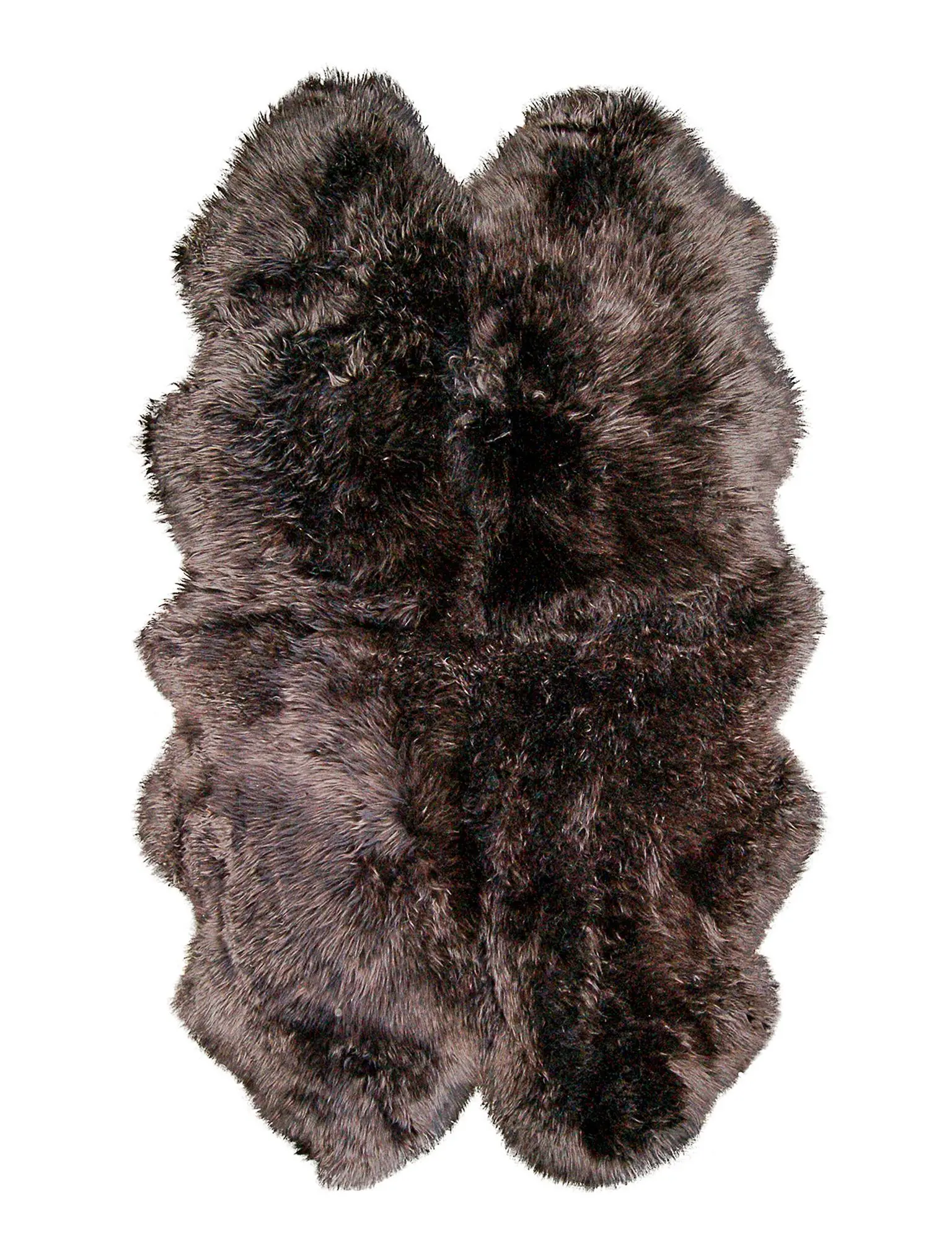New Zealand Quattro Sheepskin Wool Rug - 4x6 ft, Chocolate, Natural Texture, for Room Decor, House Decor, Indoor Space