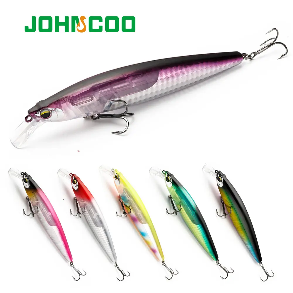 Kuanglin Minnow High-End Fishing Lures - 13cm, 18.5g, Flash Scale Floating, Long-Cast, Pendulum Dead Flight Imported Artificial Bait for Saltwater Topmouth Culter, Bass