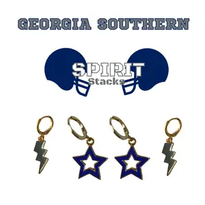 Georgia Southern Spirit Earring Stack For Eagles and Lady Eagles Game Day