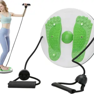 Adjustable Waist Trainer Twisting Disc with Handles, Balance Rotation Plate for Slimming Waist, Arms, Hips, Thighs, Massage Foot Pad