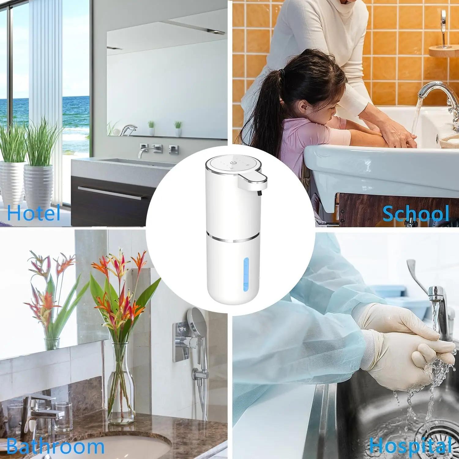 Smart Sensor Soap Dispenser for Kitchen, Automatic Touchless Foam Liquid Dispenser with Rechargeable, Bathroom Sink, Restaurant Smart Sensor Soap Dispenser for Kitchen, Automatic Touchless Foam Liquid Dispenser with Rechargeable, Bathroom Sink, Restaurant