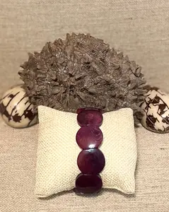 Maroon Tagua Nut Bracelet