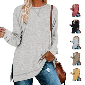 Tunic Tops for Women 2025 Long Sleeve Shirts, Loose Fit Casual Sweaters Perfect for Leggings and Daily Wear Crewneck Chic