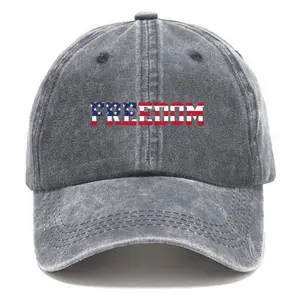 Freedom USA Flag Unisex Washed Vintage Baseball Cap Graphic Hat Patriotic Hat
