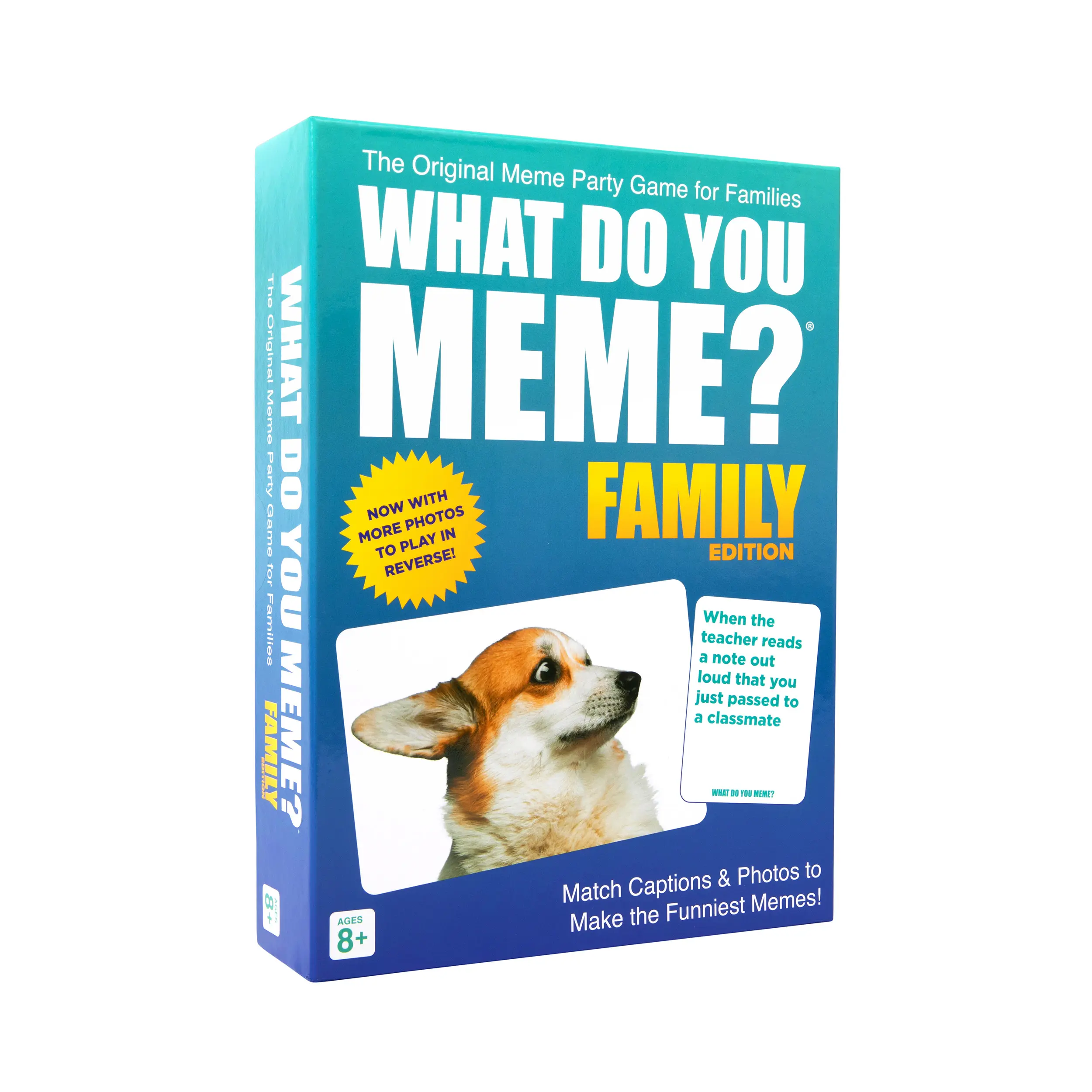 What Do You Meme? Family Edition by Relatable, Now with Refreshed Content - Kids Games 8+, Family Games for Kids and Adults, The TikTok Viral Sensation, Includes 300 Caption Cards, 108 Photo Cards
