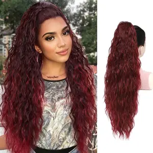 26" Clip-In Curly Ponytail Extension - Fluffy Synthetic Hairpiece with Secure Claw Clip for Women, Natural Look for Daily Use