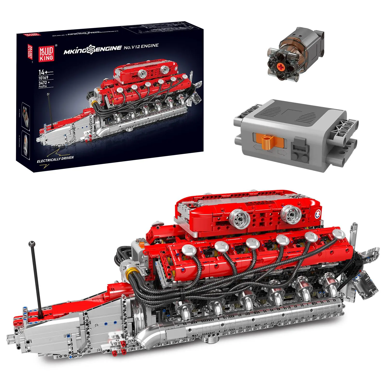 Mould King 10169 V12 Engine Drive Motor Model Drive Kit Building Block Adult Boy Gift Toy 3472 Pcs Crafts summerwins