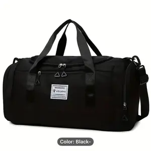 Heavy-Duty Large Capacity Portable Gym & Travel Duffel Bag Compatible for - Men & with Shoe Compartment, Adjustable Padded Strap & Top Handle - Retro Style Sports Bag for Weekend Trips, Outdoor, CrossFit, Gym Luggage