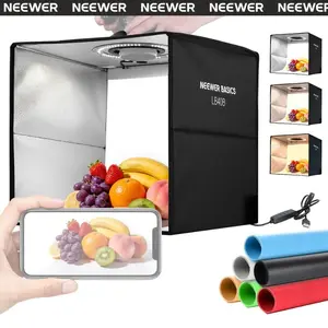 NEEWER LB30B/LB40B Photo Studio Light Box, Portable Photography Light Tent with LED Lighting & Backdrops for Product Photography NEEWER LB30B/LB40B Photo Studio Light Box, Portable Photography Light Tent with LED Lighting & Backdrops for Product Photography