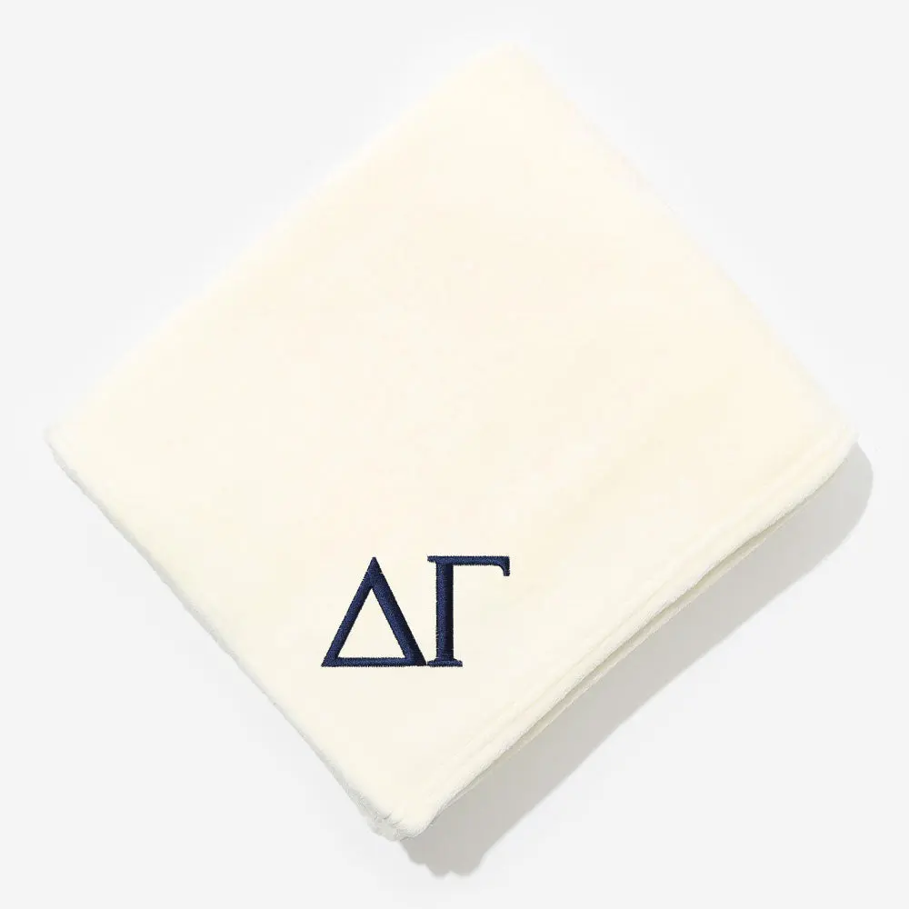Delta Gamma Plush Blanket | Ivory Delta Gamma Plush Blanket | Ivory