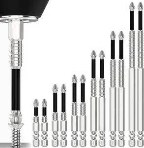 Magfixer  k5 Impact Resistant Bit,High-  Drill Bit,  Durability  Drill Bit Set,Anti-Slip  Electric  Set,25 50 65 70 90 150mm (2Set)