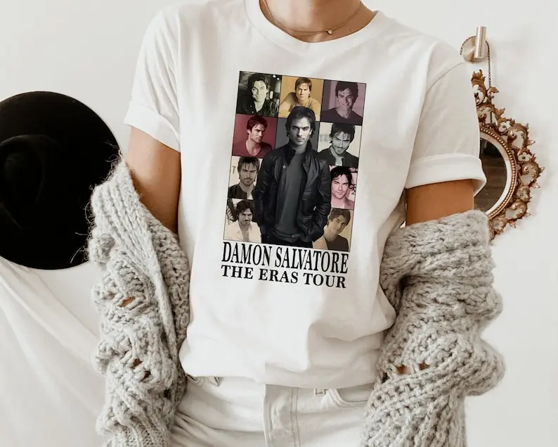 Damon Salvatore The Eras Tour Shirt, Vampire Diaries Shirt, Eras Tour T-shirt, Gift For Women And Man, Team Salvatore Shirt