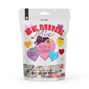 Taffy Shop, Be Mine Favorites Salt Water Taffy Mix - Gourmet Valentine Soft, Sweet & Chewy Candy