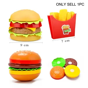 Kids Pretend Play Hamburger Toy, Disassemble Fast Food Model, Educational Role Play Toy, Perfect Birthday, Christmas & Easter Gift for Boys & Girls