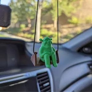 Shrek Car Hanging Ornament Swing for Rear View Mirror, Cute Decoration Accessory