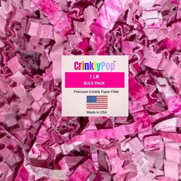 CrinklyPop Crinkle Cut Paper Cushion - Office Stationery Packaging Filler for Gift Box Design, Valentine's Day Craft Projects, Flower Bouquet Arrangements