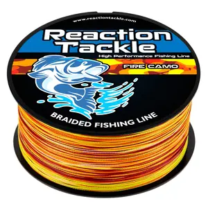 Reaction Tackle Fire Camo X4 & X8 Strand Braided Fishing Line